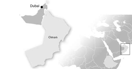 map oman